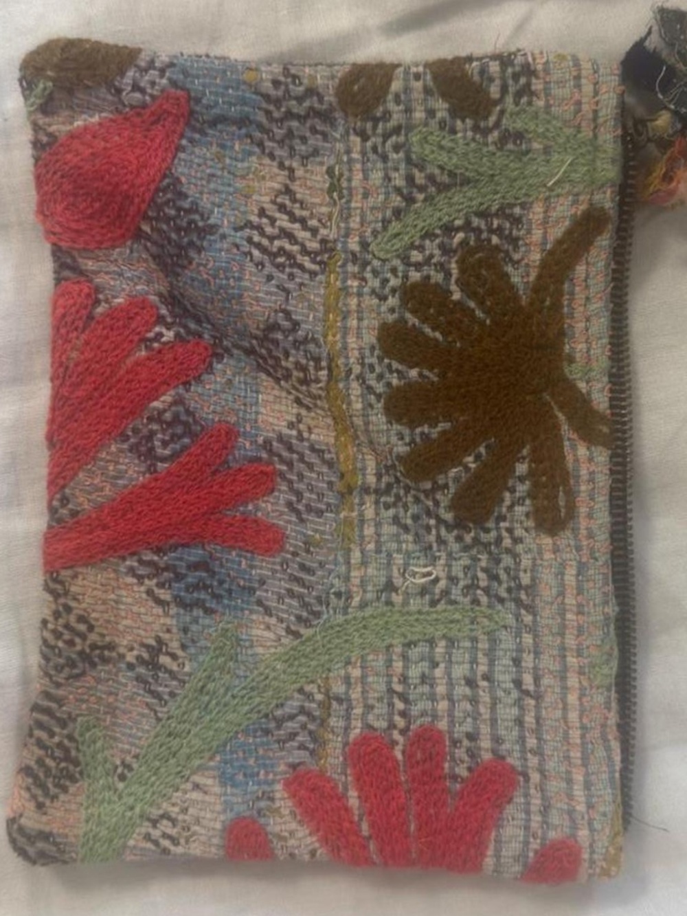 Kantha suzani style pouch bag